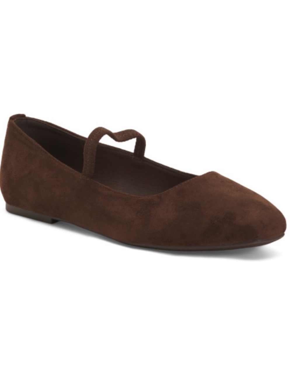 Nicole Miller Brown Suede Mary Jane Flat - Women's Ballet Shoe